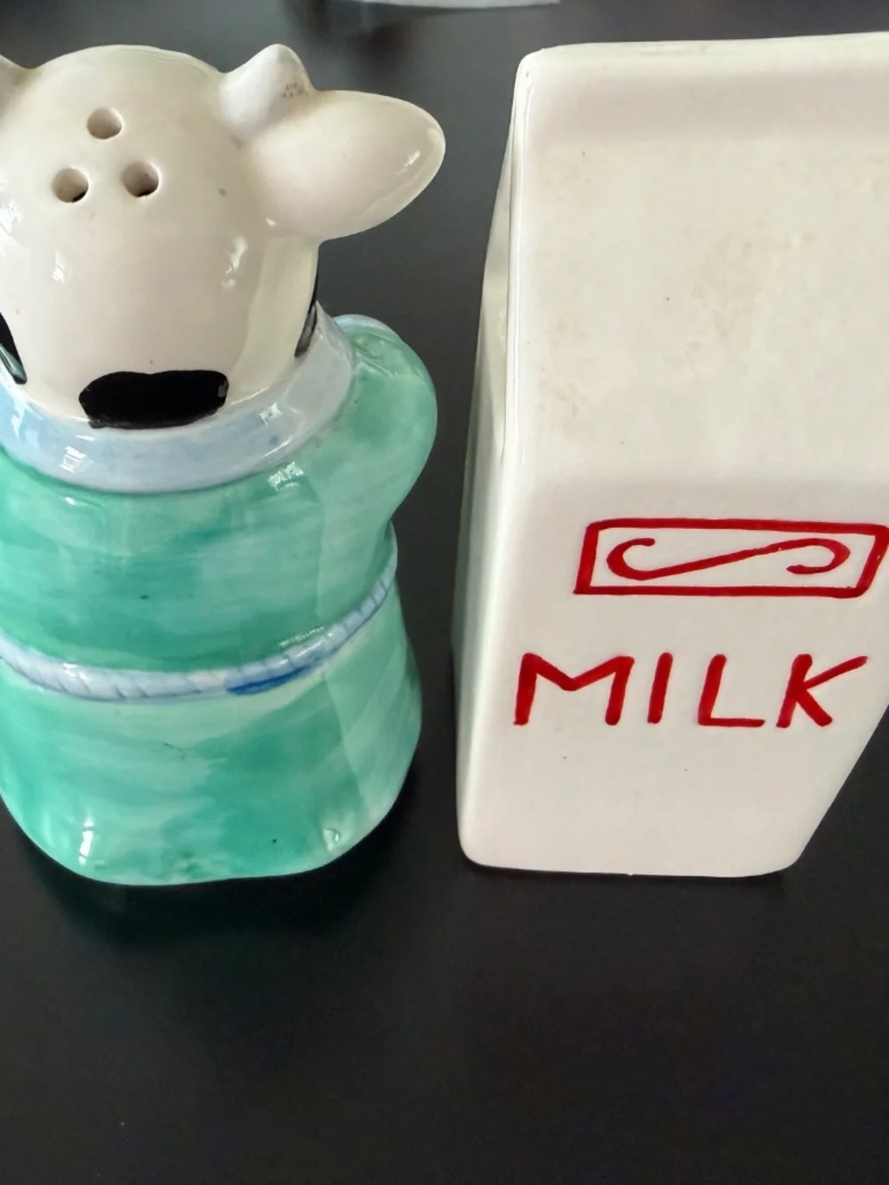 RUSS Collectable Shaker Set Cow And Milk